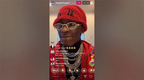 Young Thug Wearing 21 Savage’s Cartier glasses on Instagram live